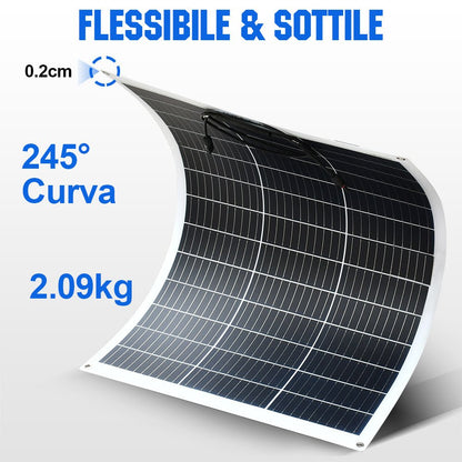 130W 12V Pannello Solare Monocristallino Flessibile - eco - worthy - it