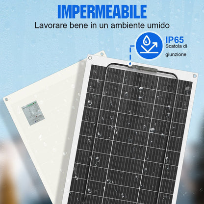 130W 12V Pannello Solare Monocristallino Flessibile - eco - worthy - it