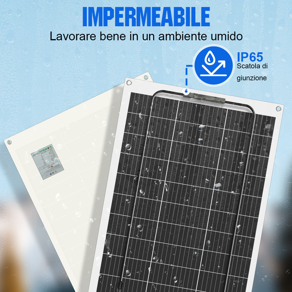 ECO-WORTHY Kit Pannello Solare Fotovoltaico Flessibile 130W 260W 520W 780W