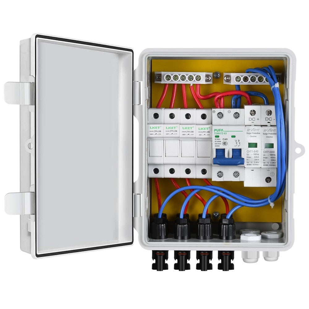 VEVOR Combinatore Fotovoltaico A 4 Stringhe Scatola Combinata Fusibili 15A, Scatola Per Sistemi Di Ge Zpheimbkn7s1c5heef VEVOR Combinatore Fotovoltaico A 4 Stringhe Scatola Combinata Fusibili 15A, Scatola Per Sistemi Di Ge Zpheimbkn7s1c5heef