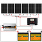 720W 24V (6x120W) Sistema solare completo con memoria al litio da 2.4kWh+inverter da 3kW