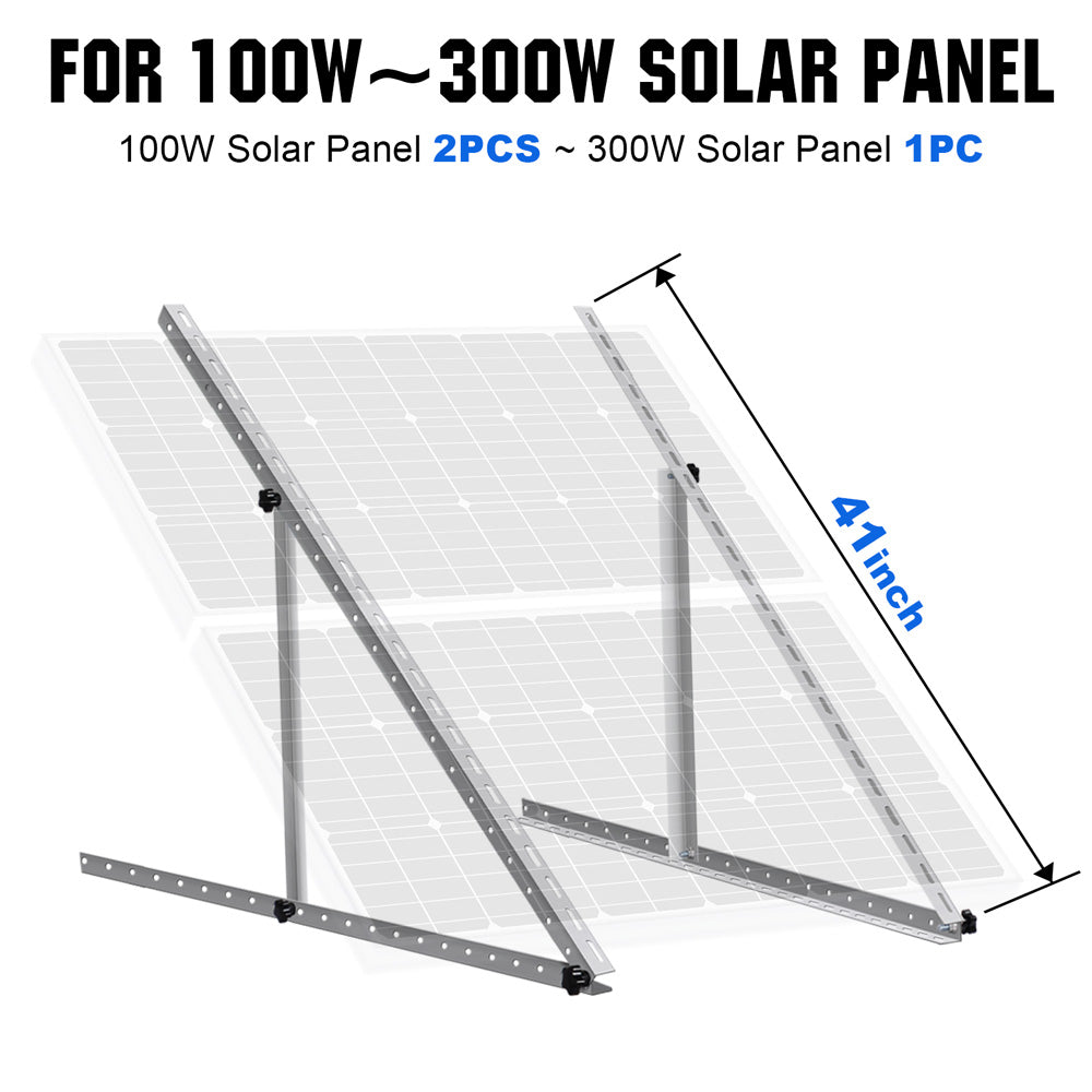 Staffe inclinabili per pannelli solari da 71 cm e 104 cm con angolo regolabile
